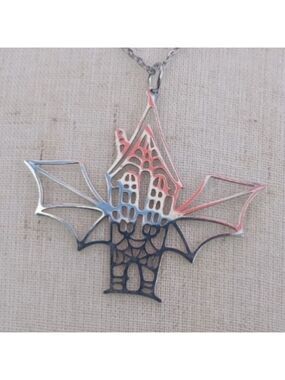 ❤️ 2/$20 Haunted House Handmade Stainless Steel Necklace